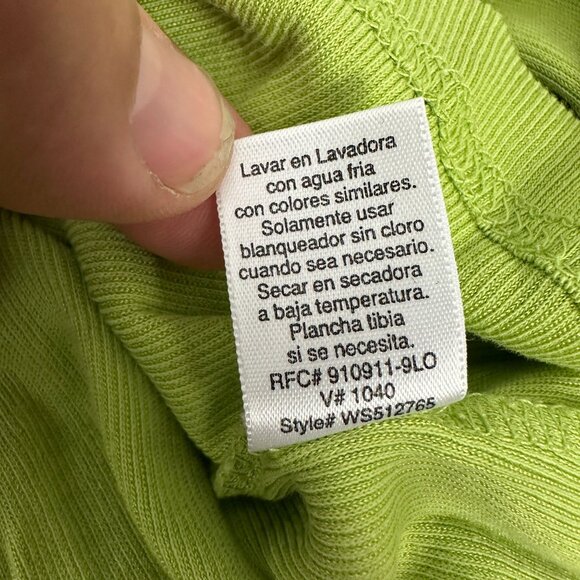 White Stag Womens Green Long Sleeve Top Size 12/14 Lightweight Cotton Blend - Picture 6 of 7